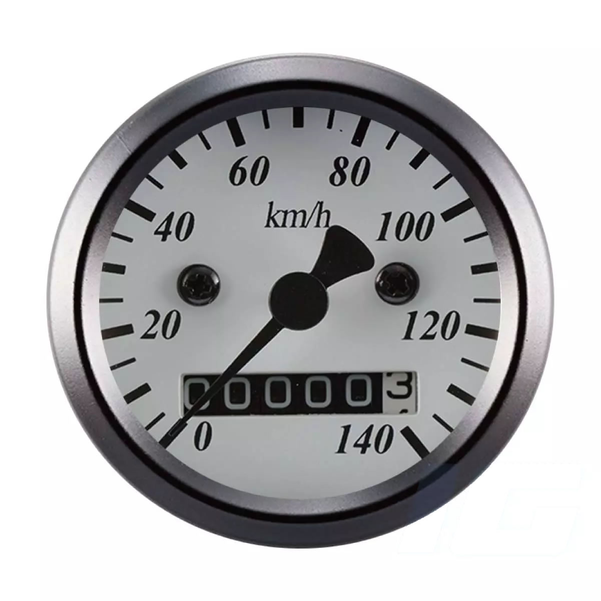 48mm White Face Universal Aftermarket Gauge Mechanical Speedometer for Motorcycle